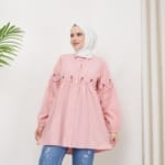 تونيك بوبلين حجاب فاشن مول - Tunik poplin Hijab fashion mall 1