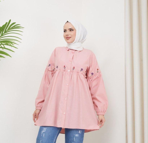 تونيك بوبلين حجاب فاشن مول - Tunik poplin Hijab fashion mall 1