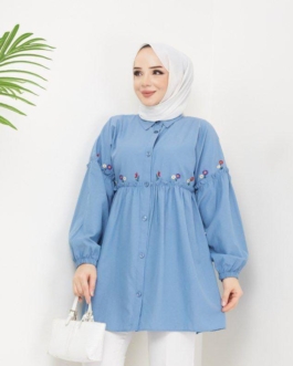 تونيك بوبلين حجاب فاشن مول - Tunik poplin Hijab fashion mall 1