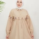 تونيك بوبلين حجاب فاشن مول - Tunik poplin Hijab fashion mall 1