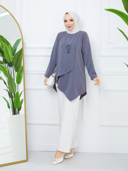 تونيك حرير المدينة حجاب فاشن مول - Tunic Medina silk Hijab fashion mall 1