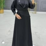 طقم سهرة بلوز وتنورة حجاب فاشن مول - Evening suit blouse and skirt Hijab fashion mall 1