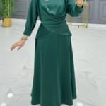 طقم سهرة بلوز وتنورة حجاب فاشن مول - Evening suit blouse and skirt Hijab fashion mall 1