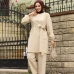 طقم كريب قطعتين حجاب فاشن مول - Suit creb 2 pieces Hijab fashion mall 1