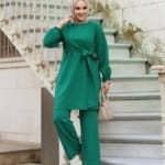 طقم كريب قطعتين حجاب فاشن مول - Suit creb 2 pieces Hijab fashion mall 1