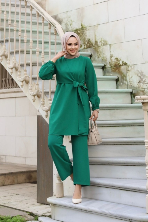 طقم كريب قطعتين حجاب فاشن مول - Suit creb 2 pieces Hijab fashion mall 1