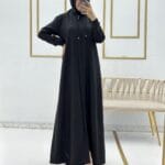 عباية ايروبين كيتين حجاب فاشن مول - Abaya ayrobin keten Hijab fashion mall 1