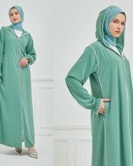 عباية هودي حرير المدينة حجاب فاشن مول - Abaya Hoodie al medina silk Hijab fashion mall 1