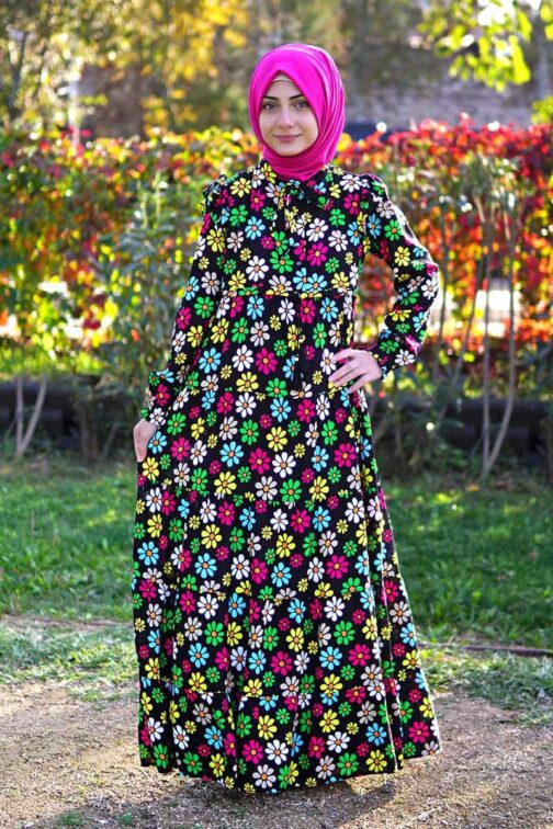 فستان بنات مزهر حجاب فاشن مول - girls flower dress Hijab fashion mall 1