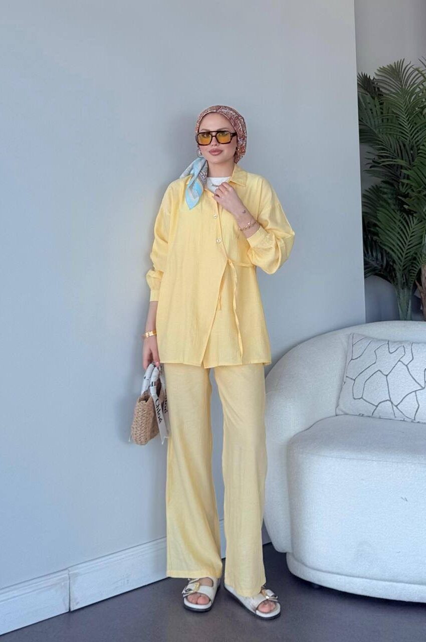 Yellow Pants Suit